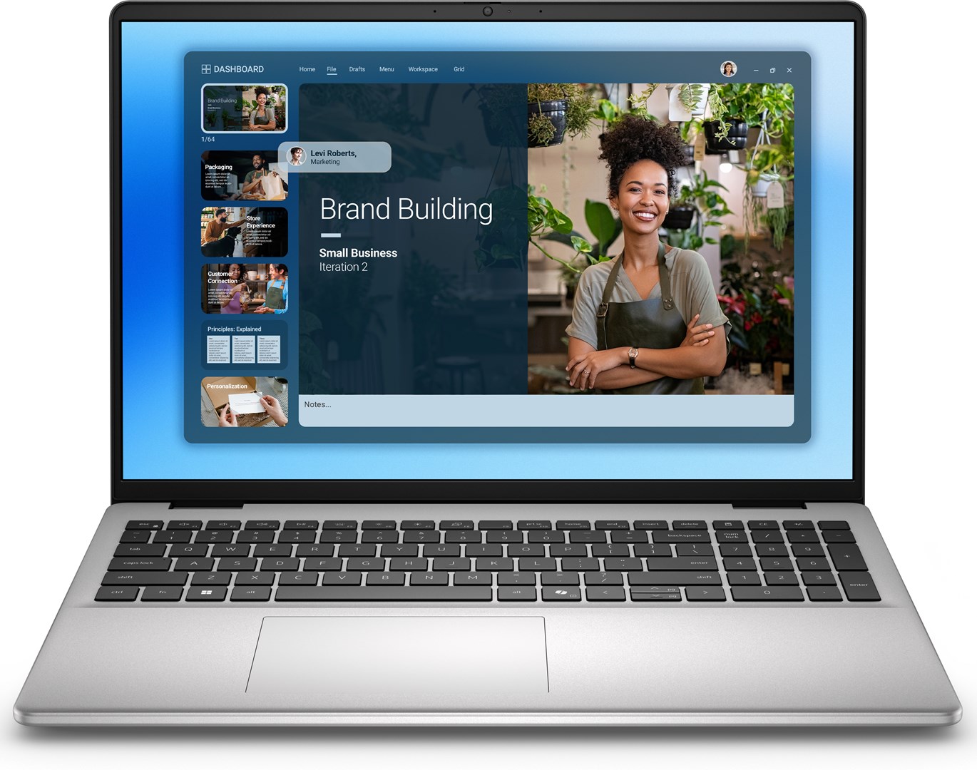 Laptop DELL DC16251 (16", Full HD+, Intel Core 7 150U, 16GB, 512GB SSD, Windows 11 Pro) Platinum Silver – internacionalna non HR tipkovnica