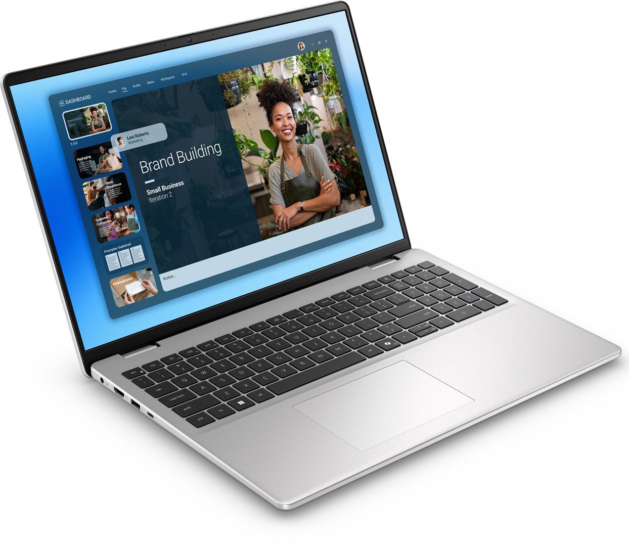 Laptop DELL DC16251 (16", Full HD+, Intel Core 7 150U, 16GB, 512GB SSD, Windows 11 Pro) Platinum Silver – internacionalna non HR tipkovnica-1