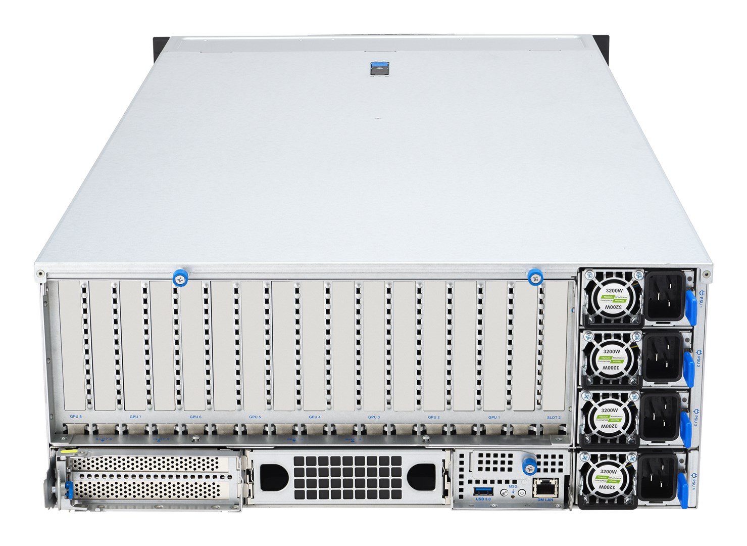 Rack serverska platforma ASUS ESC8000A-E13X (4U, AMD EPYC 9005, 8xNVMe, 2xM.2, 2x10GbE, 8xQSFP, IPMI, 3200W)-13