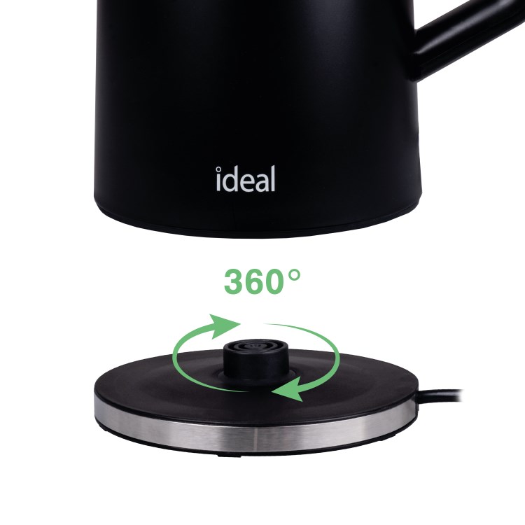 Kuhalo za vodu IDEAL (1.7L, 1500W, inox, crno)-6