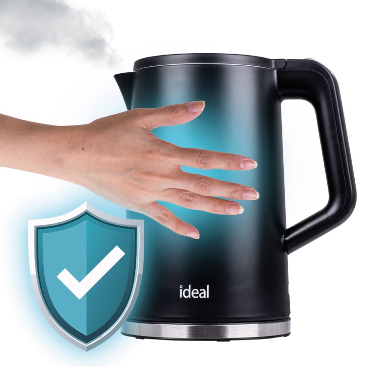 Kuhalo za vodu IDEAL (1.7L, 1500W, inox, crno)-9