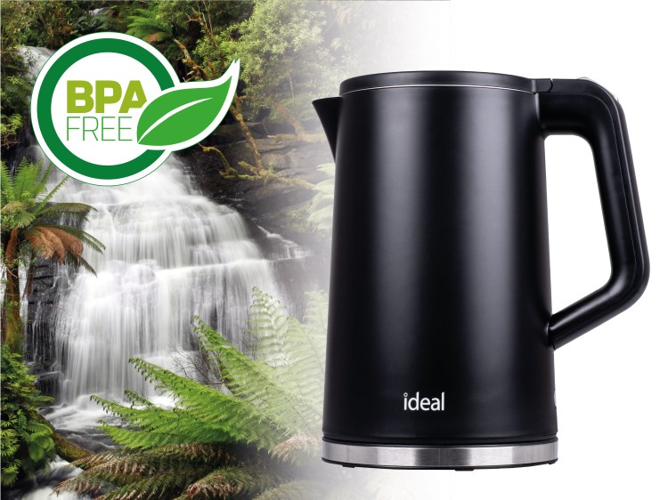 Kuhalo za vodu IDEAL (1.7L, 1500W, inox, crno)-10