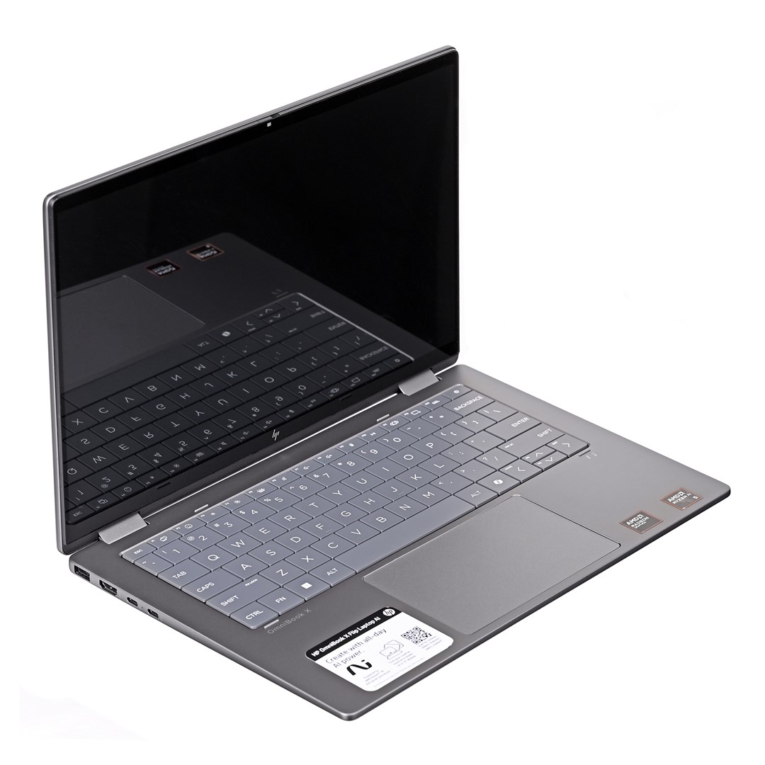 Laptop HP OmniBook Flip 14-FK0013D x360 (14", WUXGA Touch IPS, AMD Ryzen AI 5 340, 16GB, 512GB SSD, Windows 11) Meteor Silver – internacionalna non HR tipkovnica - REPACK