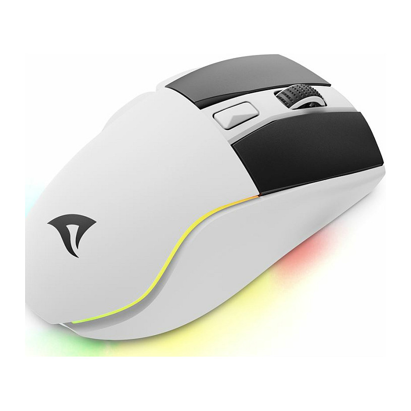 Miš SHARKOON Shark SGM50W (bežični, 6400 DPI, bijeli)-2