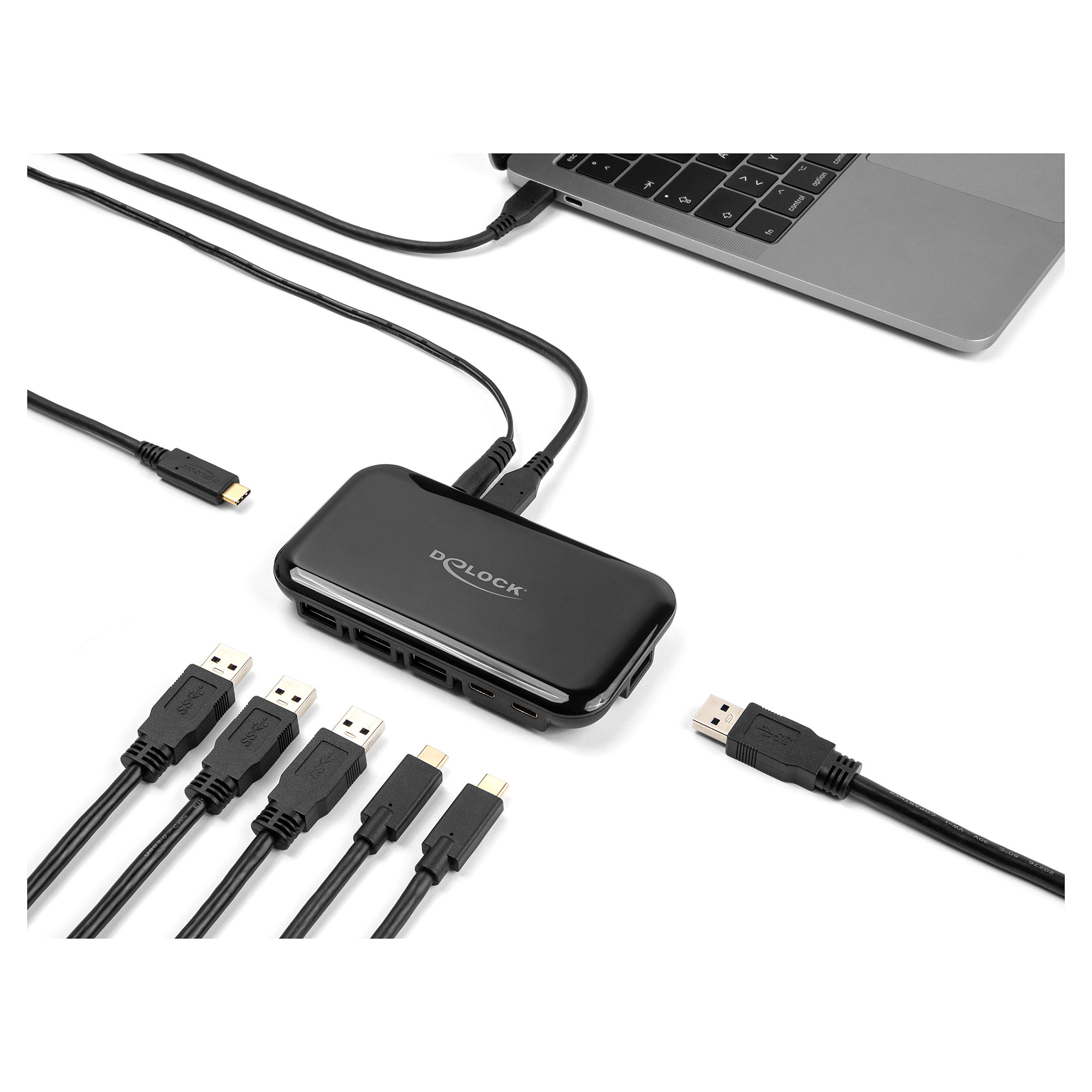 USB Hub DELOCK 7-portni (4x USB-A, 3x USB-C, USB 3.2 Gen 2, 10Gbps)-3