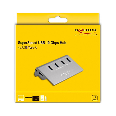USB Hub DELOCK (4x USB-A 3.2 Gen 2, 10Gbps, USB-C)-4