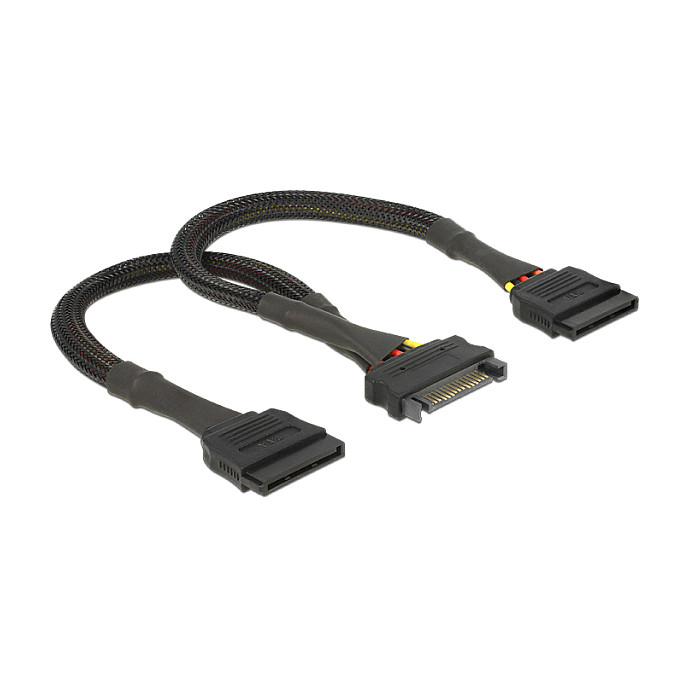 SATA Y-kabel za napajanje DELOCK 60135 (1x 15-pin ženski na 2x 15-pin muški, 25cm)