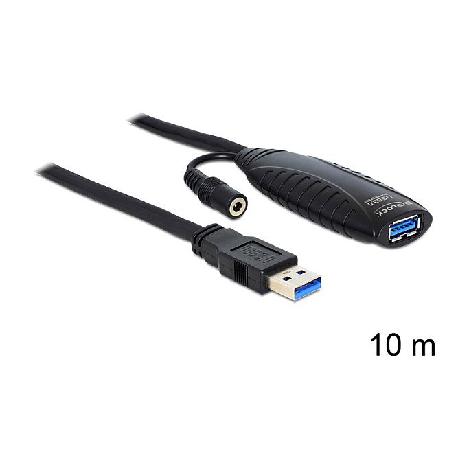 Aktivni USB 3.0 produžni kabel DELOCK 83415 (10m, USB-A (M) na USB-A (Ž))