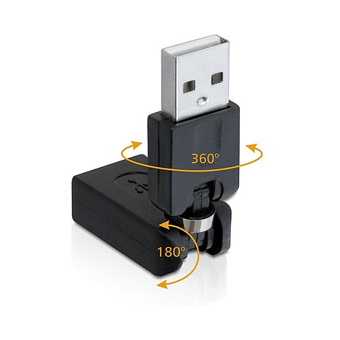 USB rotacijski adapter DELOCK 65260 (USB-A M na USB-A Ž)-1