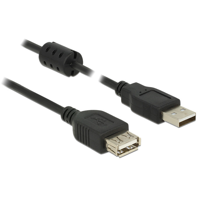 USB 2.0 produžni kabel DELOCK 84883 (USB-A M na USB-A Ž, 1m, crni)