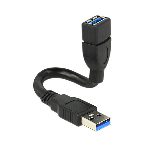 USB 3.0 produžni kabel DELOCK ShapeCable 83713 (USB-A (M) na USB-A (Ž), 0.15m)