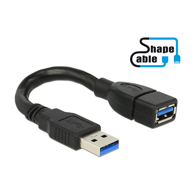 USB 3.0 produžni kabel DELOCK ShapeCable 83713 (USB-A (M) na USB-A (Ž), 0.15m)-2