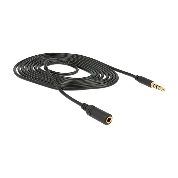 Audio produžni kabel DELOCK 84667 (3.5mm 4-pinski, 2m, crni)-1