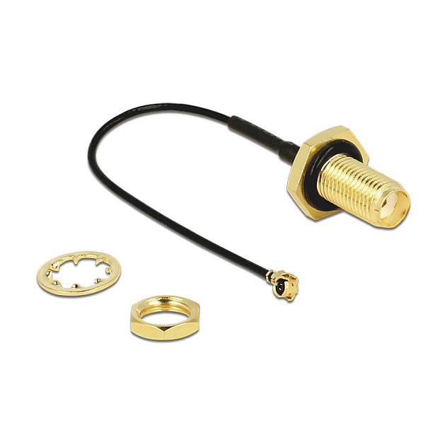 Antenski pigtail kabel DELOCK SMA na MHF/U.FL (10 cm, 1.13 mm, IP67 vodootporan)