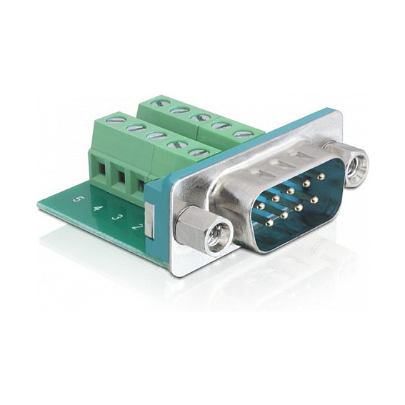 Adapter DELOCK D-SUB muški na 10-pinski terminalni blok