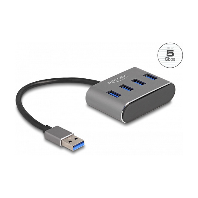 USB Hub DELOCK 4-portni (4x USB 3.2 Gen 1 Type-A, gornji portovi)-0