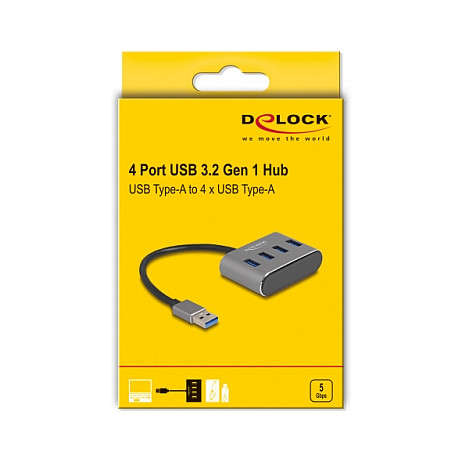 USB Hub DELOCK 4-portni (4x USB 3.2 Gen 1 Type-A, gornji portovi)-2