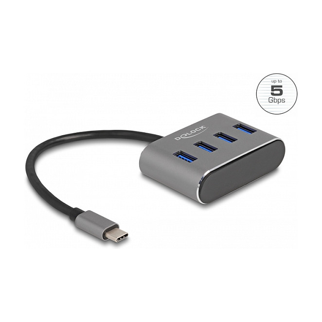 USB Hub DELOCK 4-portni (USB 3.2 Gen 1, USB-C na 4x USB-A)