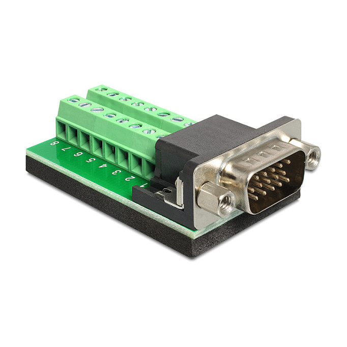 Adapter DELOCK 65424 (VGA muški na 16-pinski terminalni blok)