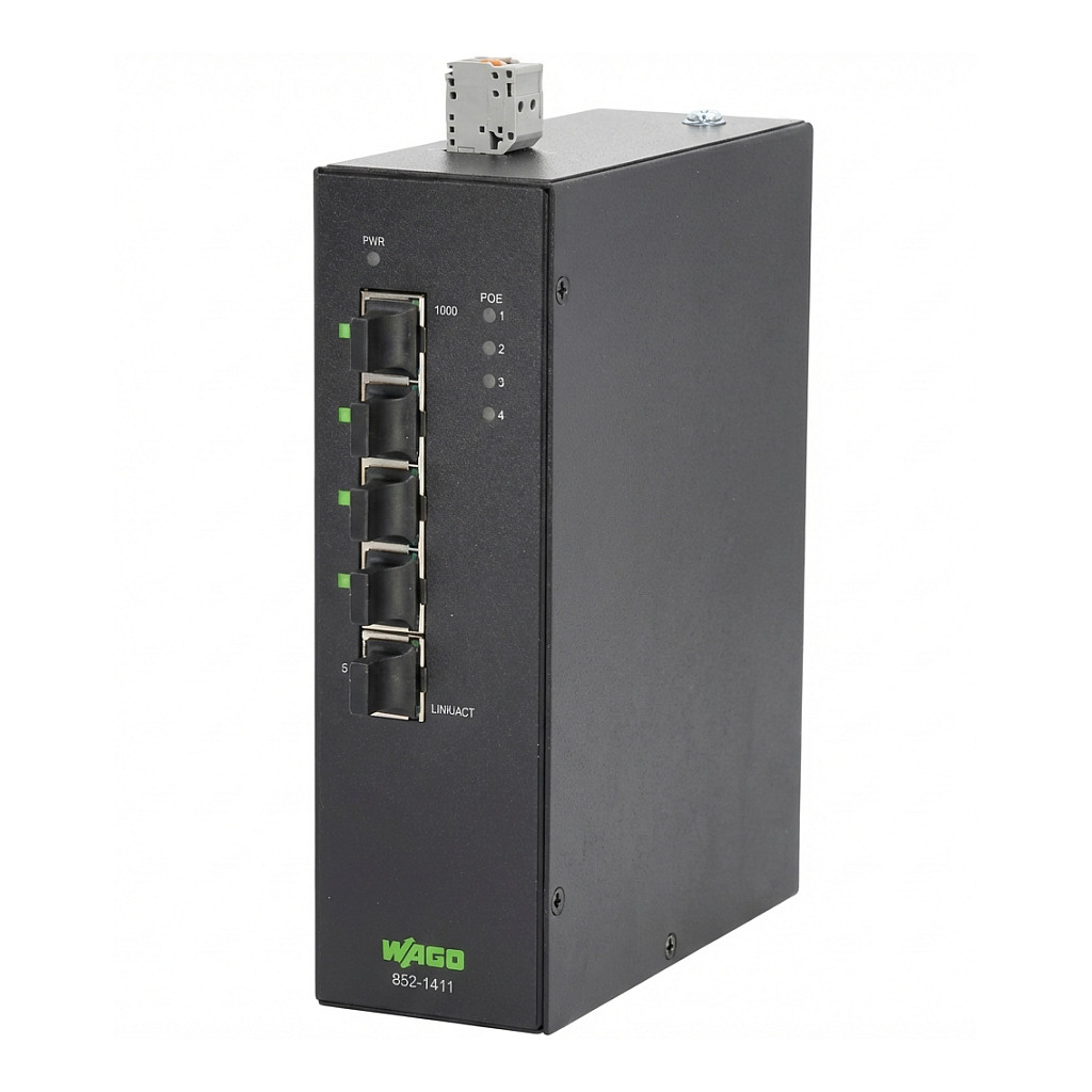 Industrijski mrežni switch WAGO 852-1411 (8-portni, 10/100BASE-TX, DIN rail)-0