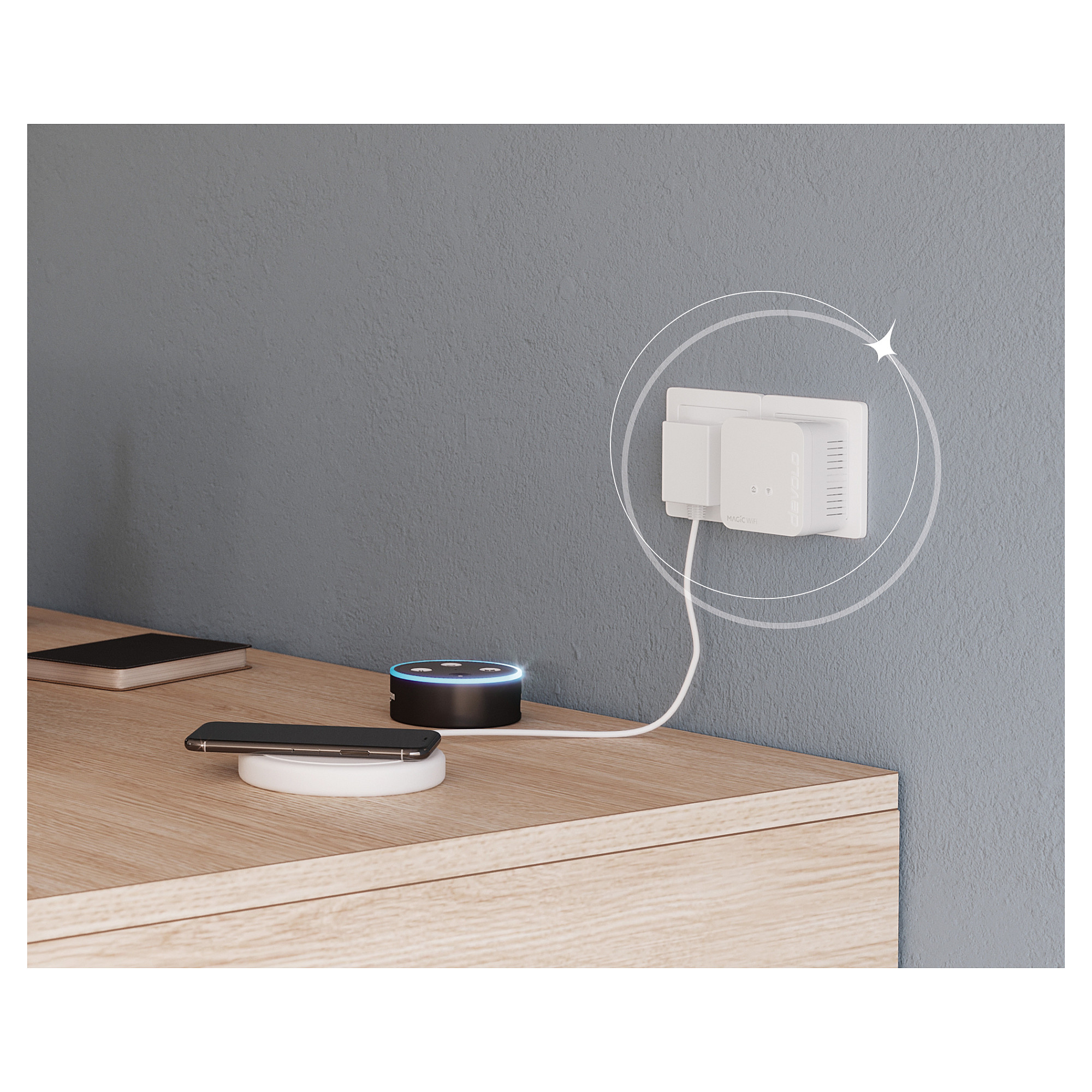 Powerline adapter DEVOLO Magic 1 WiFi mini Multiroom Kit (1200Mbps, 3 adaptera)-5