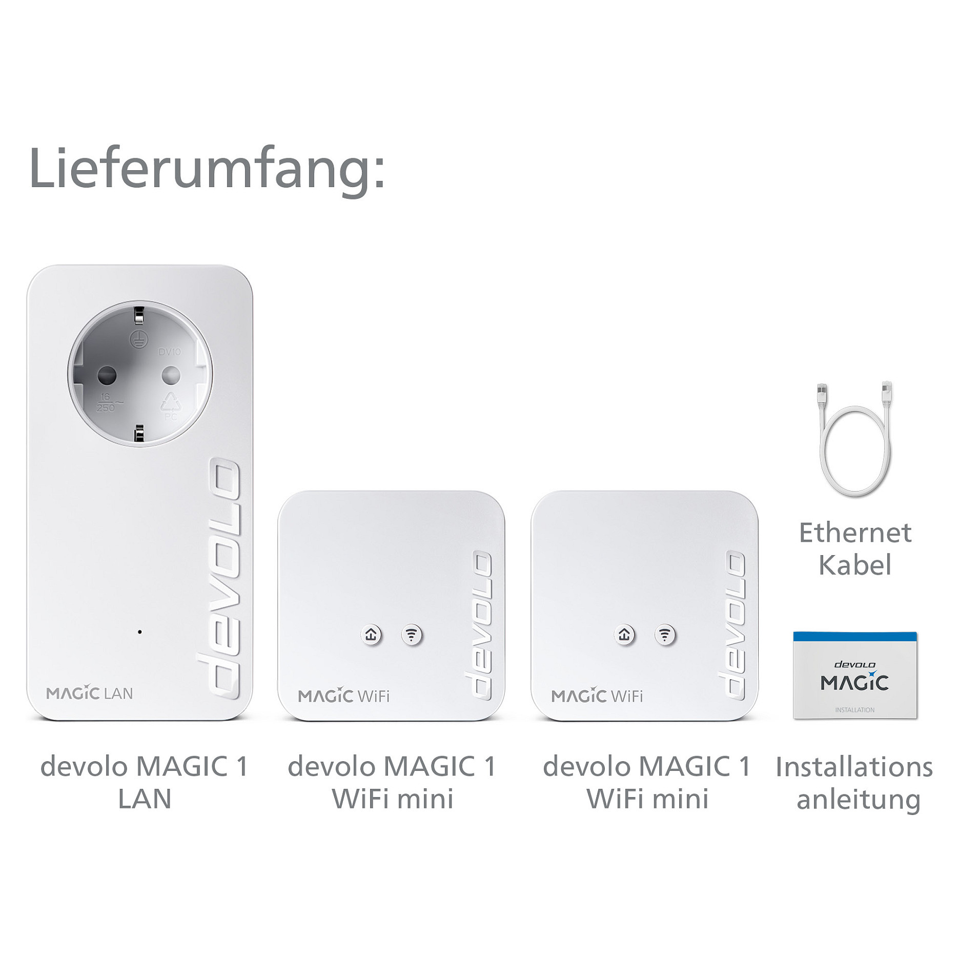 Powerline adapter DEVOLO Magic 1 WiFi mini Multiroom Kit (1200Mbps, 3 adaptera)-6