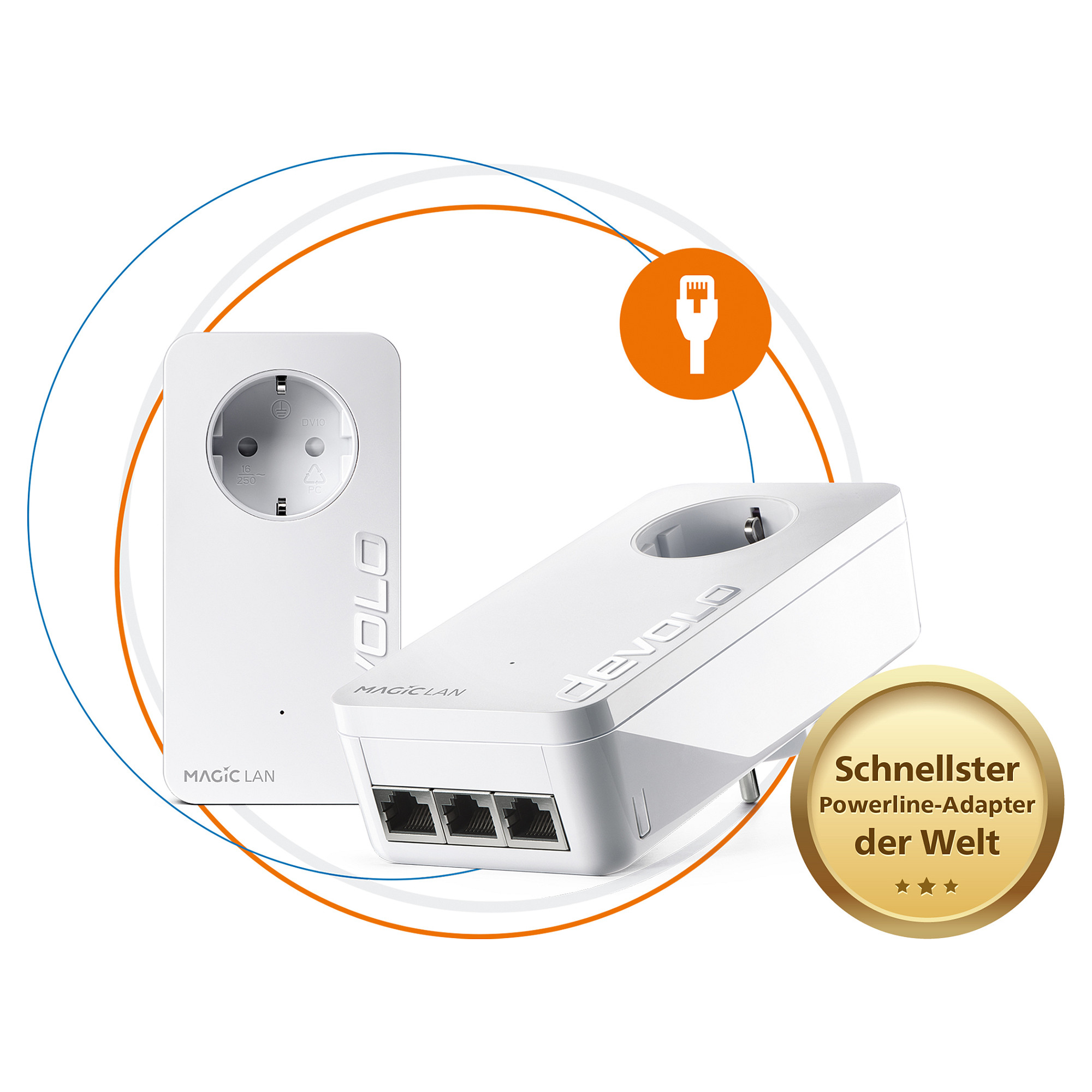 Powerline adapter DEVOLO Magic 2 LAN triple Starter Kit (2400 Mbit/s, 3x Gigabit LAN)-1