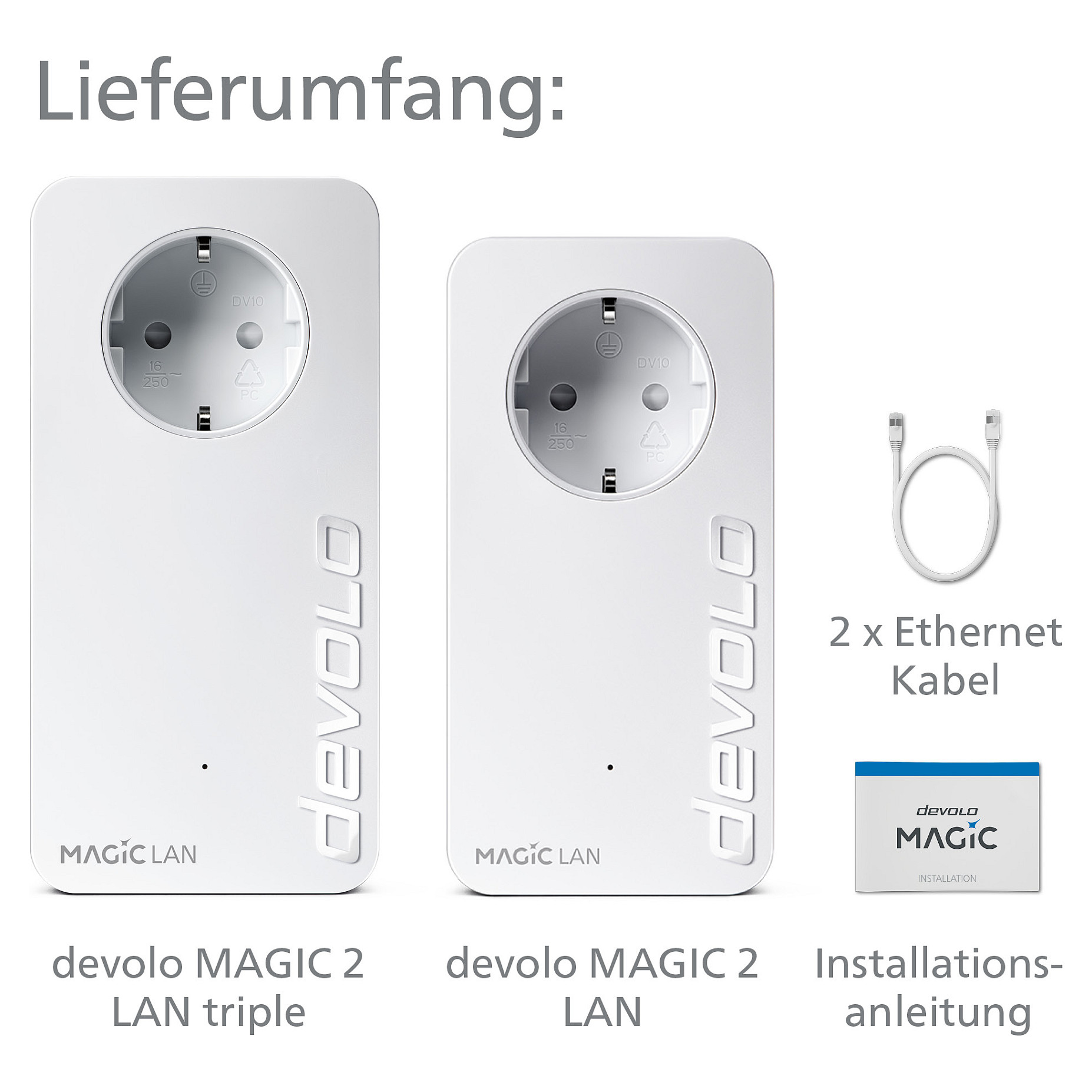 Powerline adapter DEVOLO Magic 2 LAN triple Starter Kit (2400 Mbit/s, 3x Gigabit LAN)-5