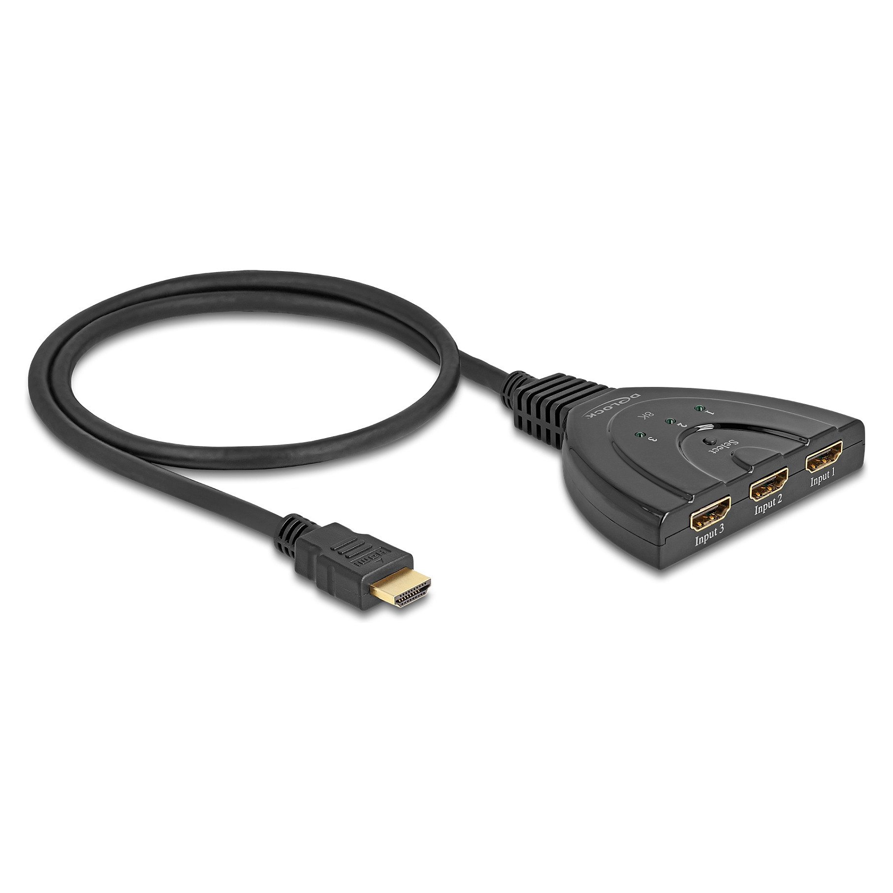 HDMI Switch DELOCK 18649 (3-portni, 8K 60Hz, 60cm kabel)