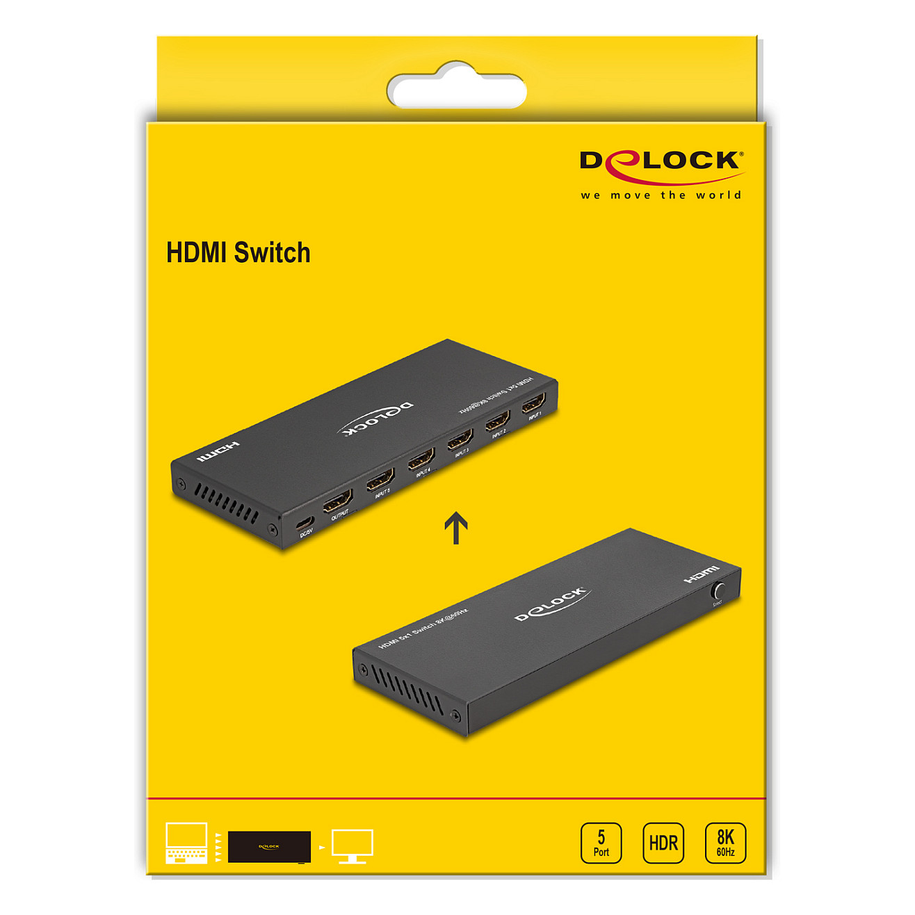 HDMI Switch DELOCK 18657 (5x1, 8K 60Hz, HDR, VRR)-3