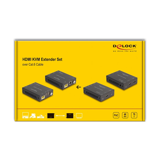 HDMI KVM Extender Set DELOCK 65957 (4K 60Hz, 70m, Cat.6)-5
