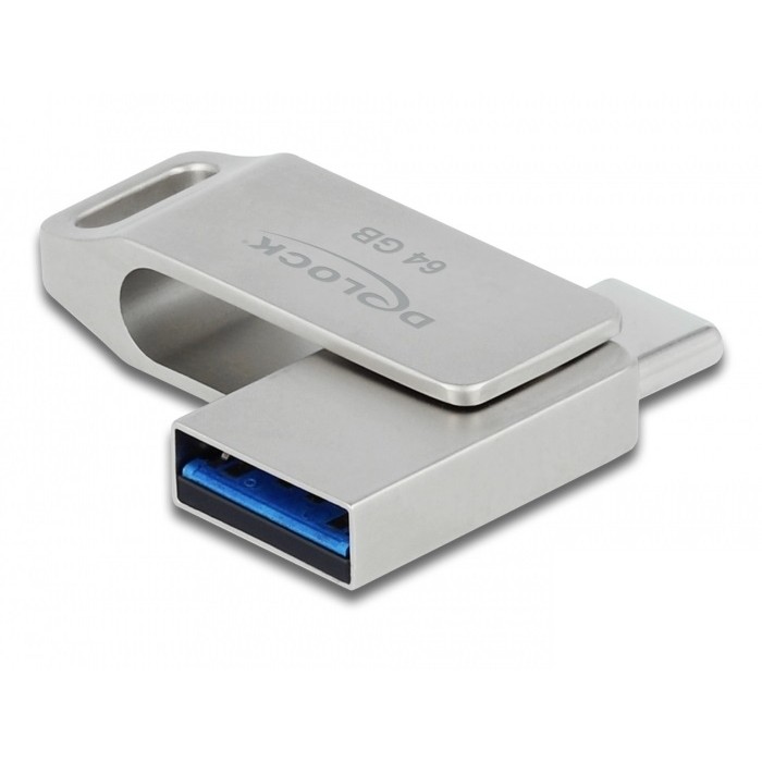 USB memorija DELOCK 54075 (64GB, USB 3.2 Gen 1, USB-C/USB-A, metalno kućište)-0
