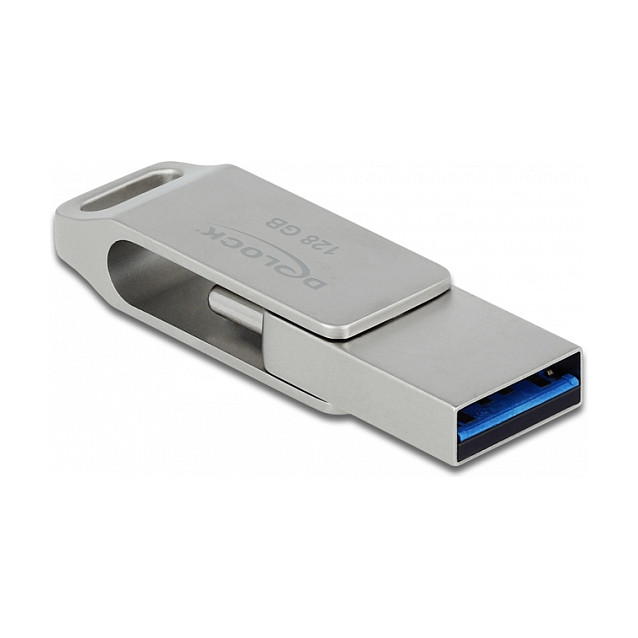 USB stick DELOCK 54076 (128GB, USB 3.2 Gen 1, USB-C/USB-A, metalni)-2