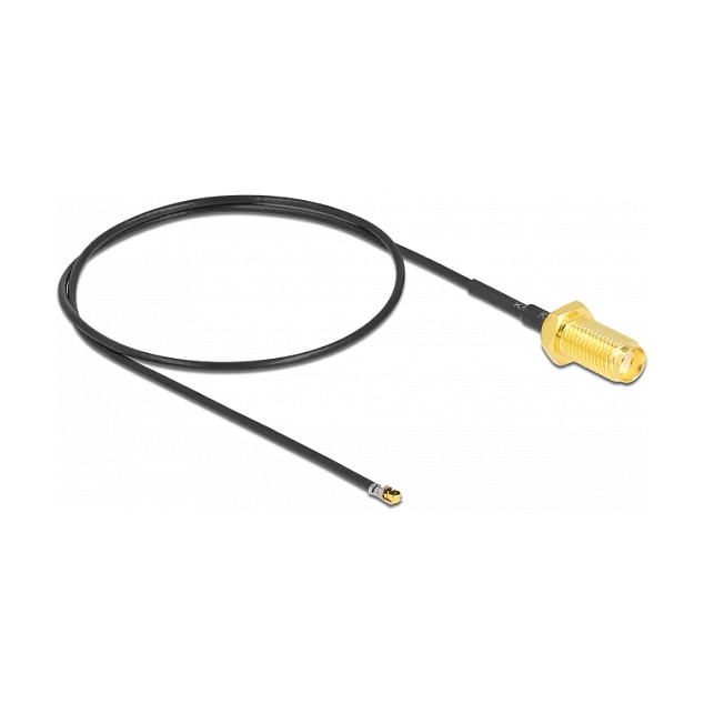 Pigtail antenski kabel DELOCK SMA ženski (panel mount) na MHF 4L muški (35 cm)-0