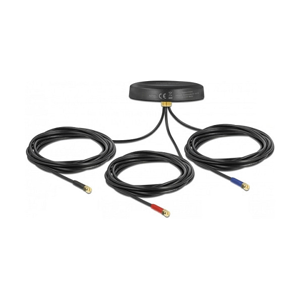 Vanjska antena DELOCK Multiband LTE/UMTS/GSM/GNSS (3x SMA, omnidirekcijska, krovna montaža)