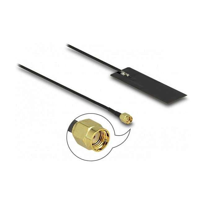 Antena DELOCK Interna PCB WiFi 6 (RP-SMA, 2-4 dBi, 15cm, samoljepljiva)-1