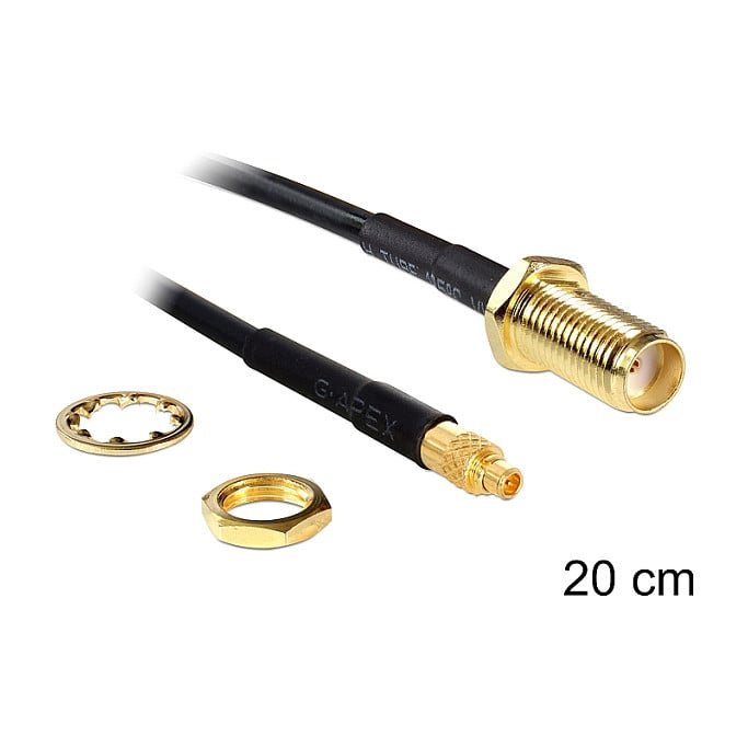Antenski kabel DELOCK 88580 (SMA ženski na MMCX muški, 200mm)