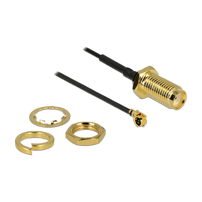 Antenski kabel DELOCK (SMA ženski na MHF I muški, 7cm)-0