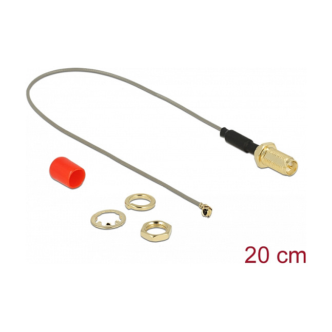 Antenski kabel DELOCK 89831 (RP-SMA na MHF I, 20cm, feritna jezgra)