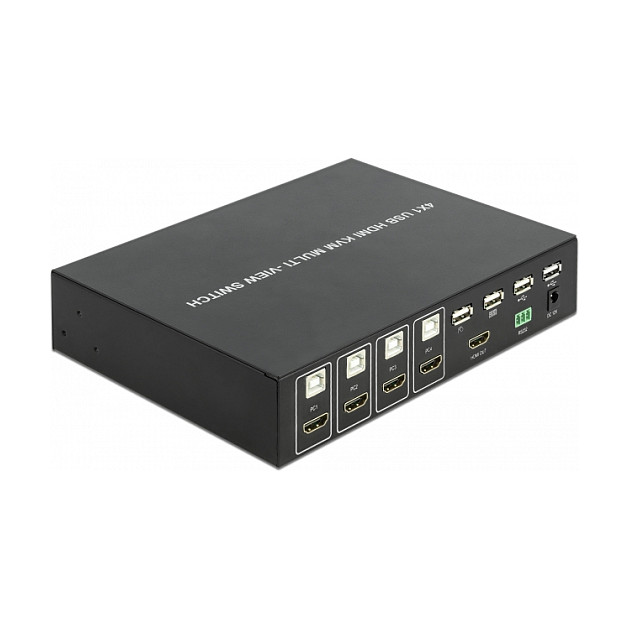 KVM Switch DELOCK 11488 (4-portni, 4x HDMI ulaz, 1x HDMI izlaz, USB 2.0, Multiview)-1