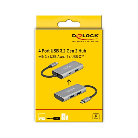 USB-C Hub DELOCK 63261 (3x USB-A, 1x USB-C, 10Gbps)-3