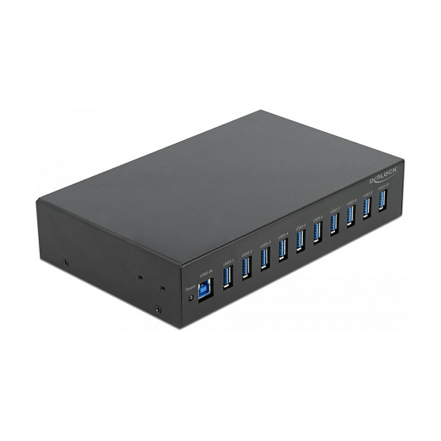 USB Hub DELOCK Industrial 10" (10x USB 3.2 Gen 1, metalno kućište)