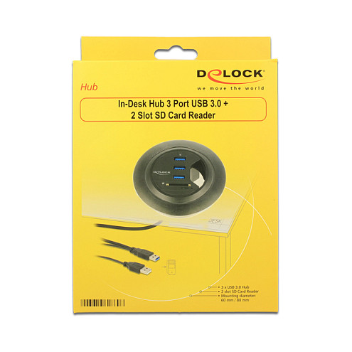 UGRADBENI HUB DELOCK 62869 (3x USB 3.0, čitač SD/Micro SD kartica)-4