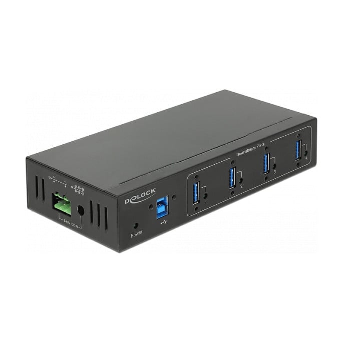 Industrijski USB Hub DELOCK 63309 (4x USB 3.0, 15kV ESD, DIN Rail)