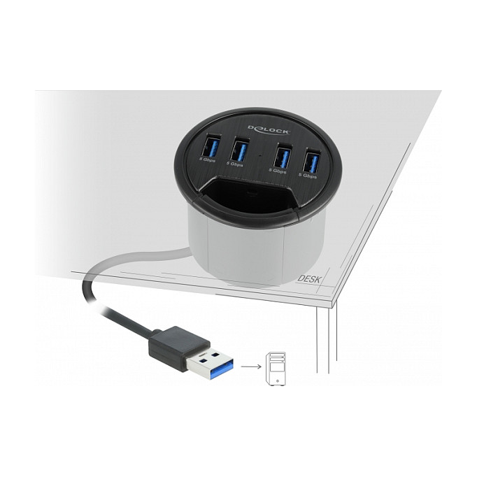 USB Hub DELOCK 4-portni (4x USB-A 3.2 Gen 1)-1