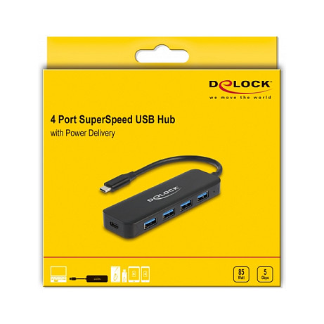 USB-C Hub DELOCK 64170 (4x USB 3.2 Gen 1, 85W PD)-3
