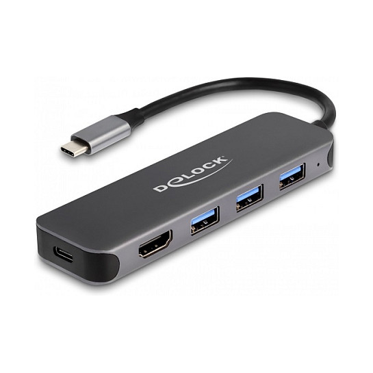 USB-C Hub DELOCK (3x USB 3.2, 4K HDMI, PD 85W)