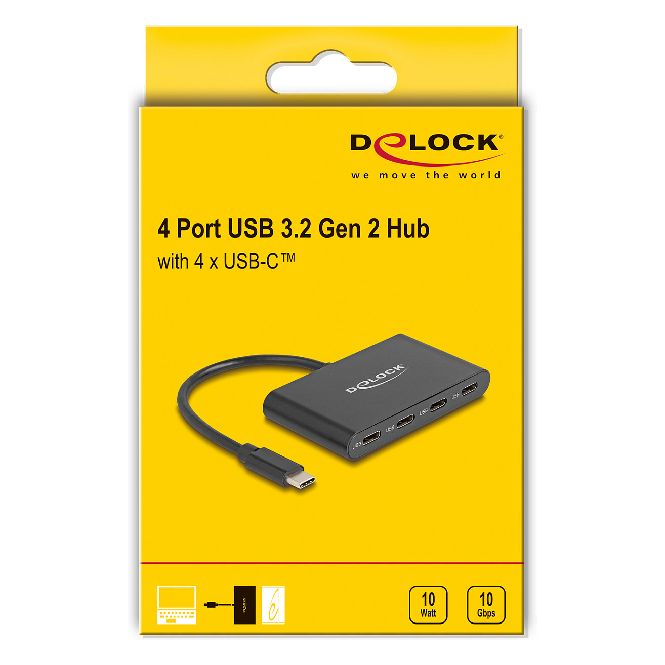 USB-C Hub DELOCK 64129 (4-portni, 10Gbps)-2