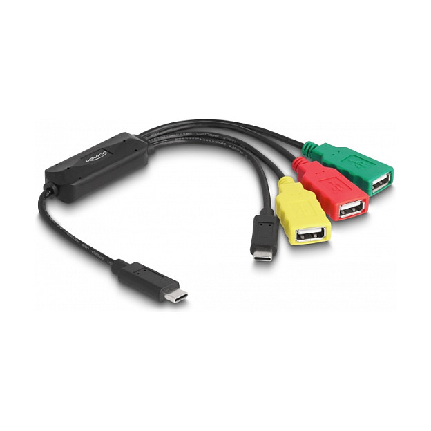 USB-C Hub DELOCK 3-portni (3x USB-A 2.0)