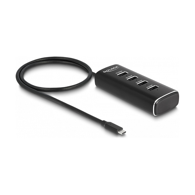 USB Hub DELOCK 64233 (4-portni, USB-C, 10Gbps, s prekidačima)